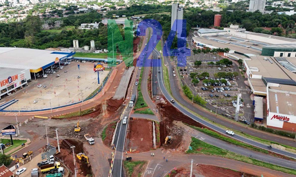 Obra do Trevo do Catuaí, em Maringá, entra em nova etapa