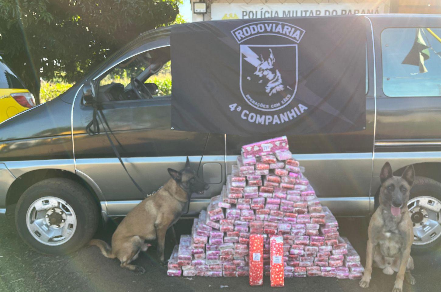 Operação do BPRv em Realeza Apreende Van Paraguaia com 145 Kg de Maconha em Fundo Falso