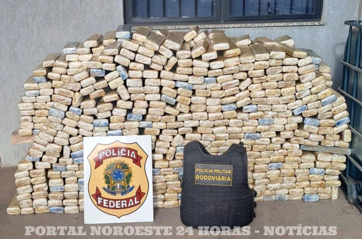 PRE e PF Apreendem 705 kg de Maconha em Fundo Falso de Caminhão Perto em Presidente Castelo Branco