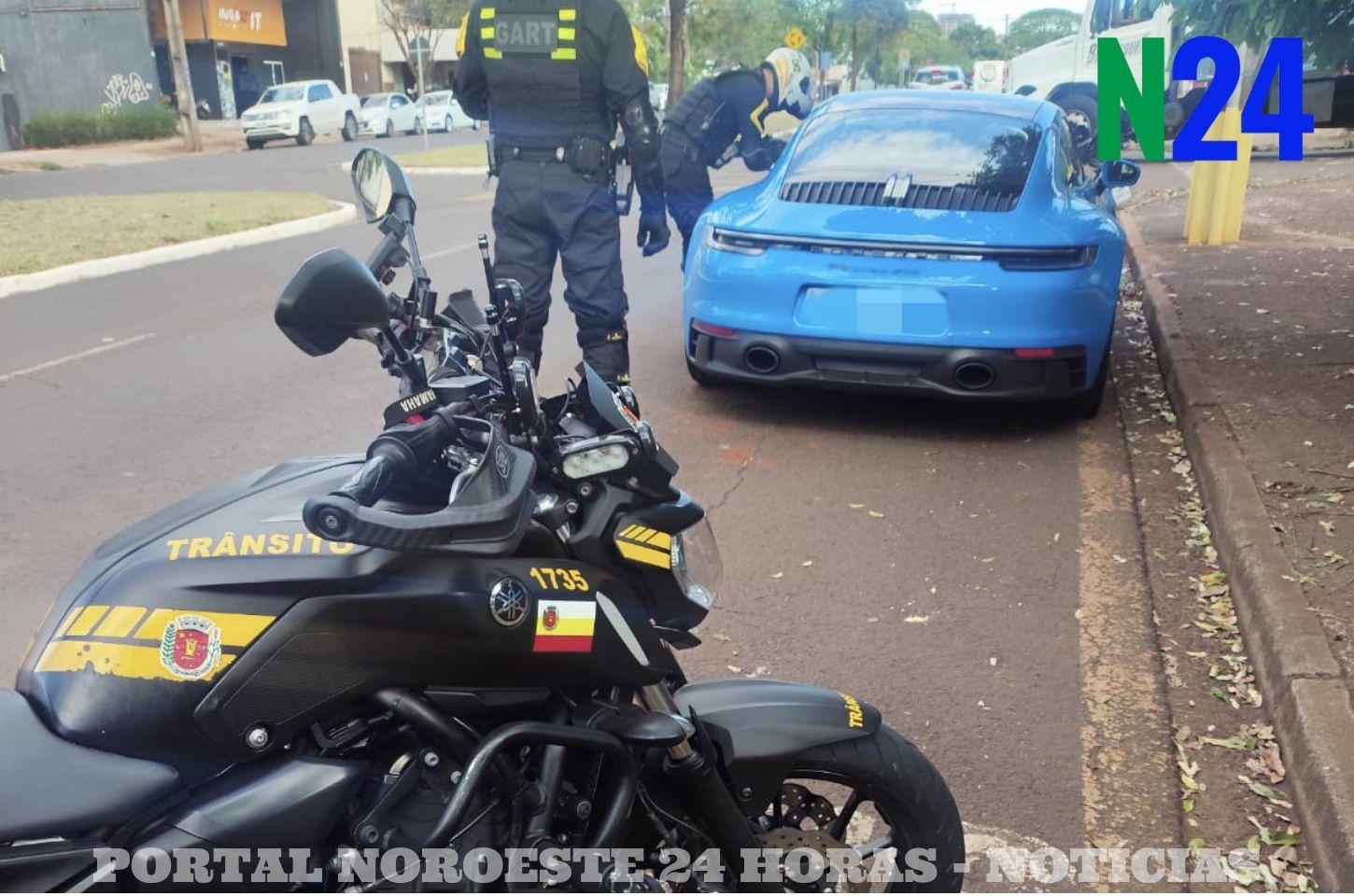 Porsche de R$ 1 Milhão é Flagrado com Quase R$ 62 Mil em Dívidas de Multas em Maringá