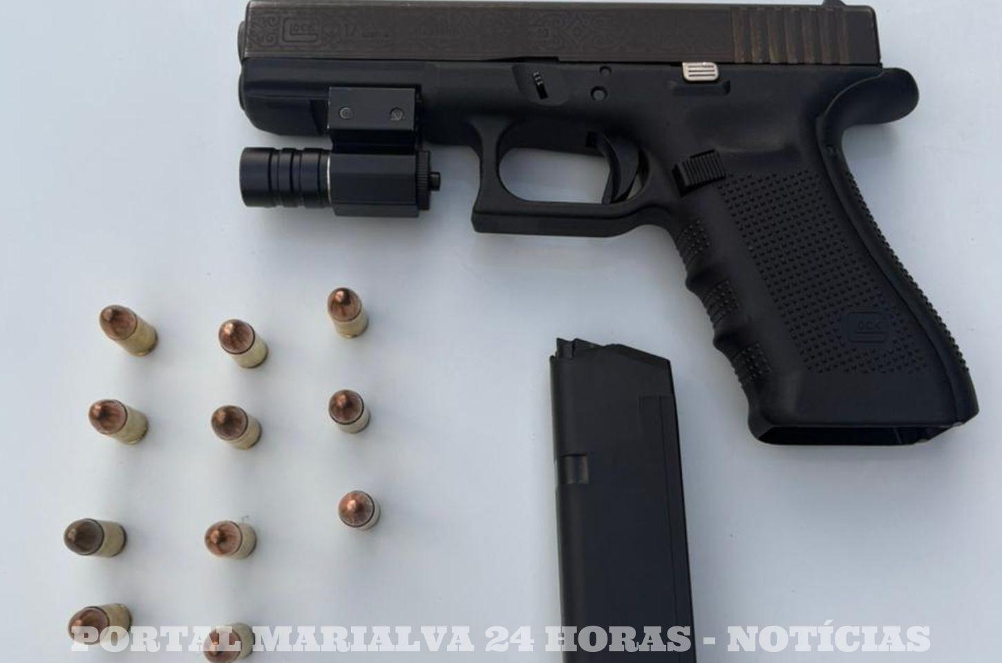 Polícia Militar Apreende Pistola 9MM e Realiza Prisão em Flagrante