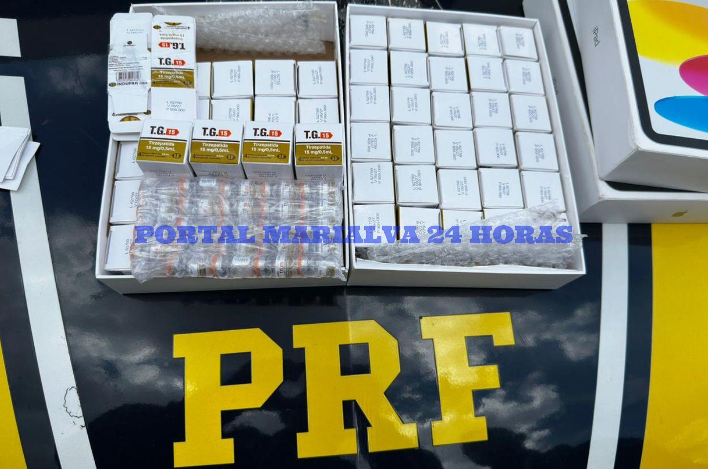 PRF apreende 264 ampolas de medicamentos de emagrecimento contrabandeados na BR-369, em Londrina (PR)