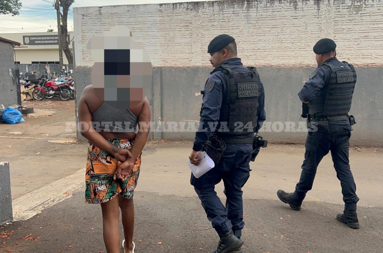 ROMU da GCM de Maringá prende mulher foragida há dois anos durante abordagem no Jardim Oásis