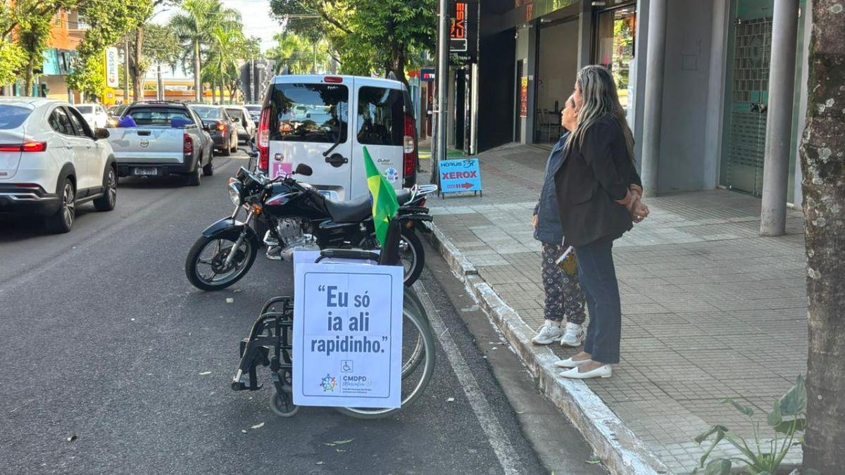 CMDPD promove ação de conscientização sobre vagas exclusivas para pessoas com deficiência em Marialva